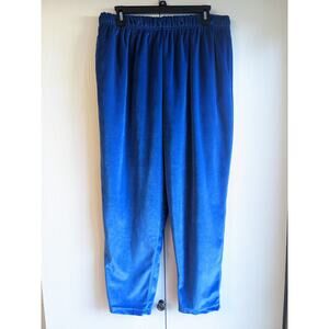 Vintage Jaclyn Smith Sport Women's Blue Polyester Velvet Sweatpants Size XL